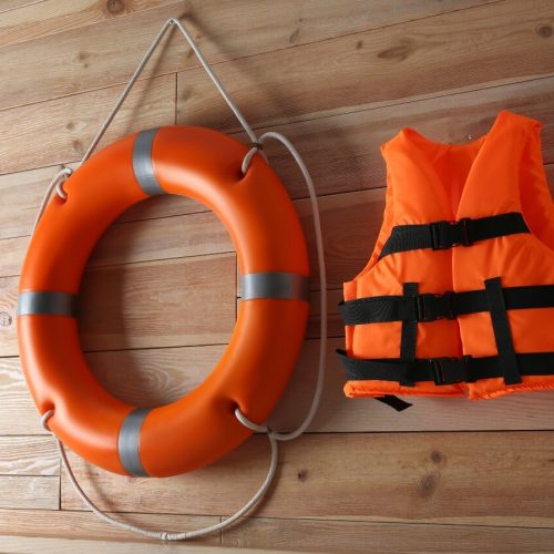 Bouée De Sauvetage Lanceable 46x36 Cm - Flotteur En Nylon Et Mousse, Léger, Avec Sangle, Pour Bateau, Kayak, Pêche, Plage, Lac